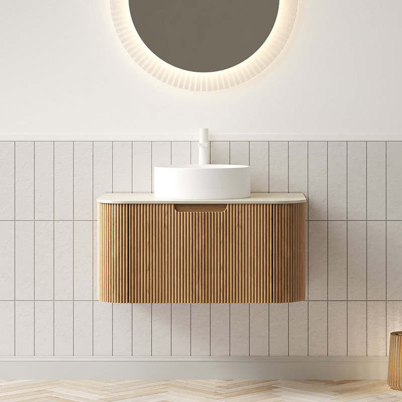Meuble-lavabo flottant 30 po Annora, Pure White Round, 30"