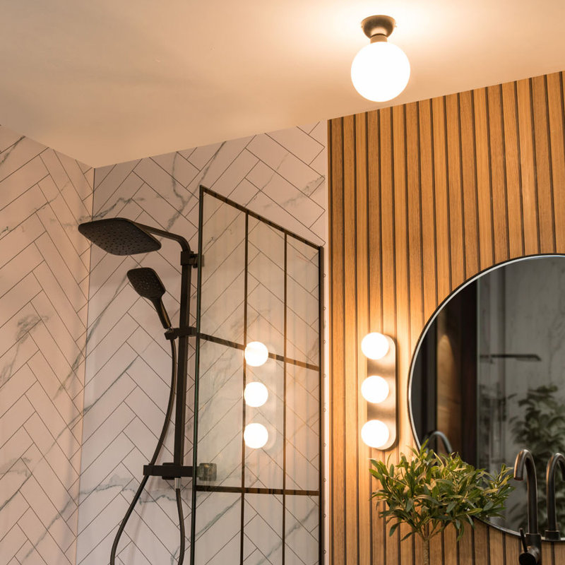 Deede Flush Mount, Matte Black