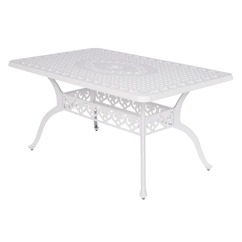 Table de salle à manger en fonte d'aluminium, Blanc