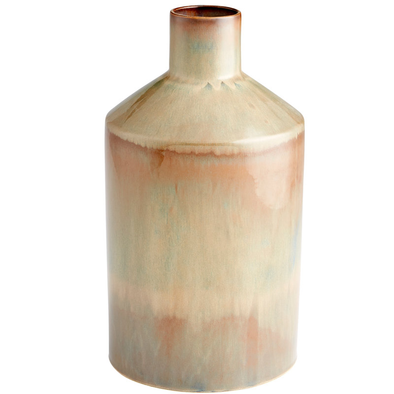 Marbled Dreams Ceramic / Porcelain Table Vase, 16" H x 8.75" W x 8.75" D