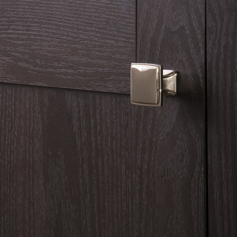 Poignée carrée de la collection Bridges - Poignée d'armoire en nickel satiné de 1-1 / 4 po x 1-1 / 4 po - Quincaillerie transitionnelle et déco pour tiroirs et armoires