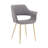 Ylva Dining Chairs with Arms and Open Back in Velvet with Gold Metal Legs-302494508