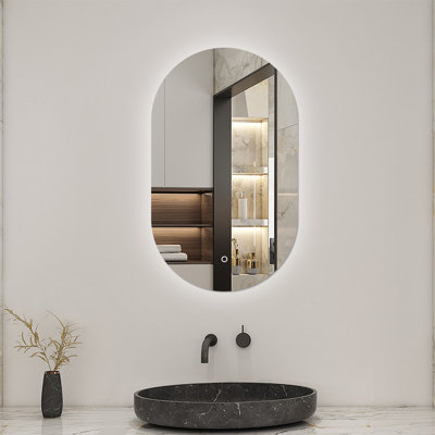 Bathroom LED Mirror with Lights Touch Sensor Switch