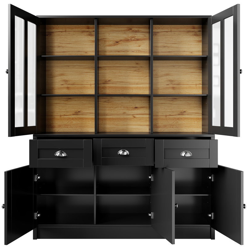175cm Kitchen Pantry, Black