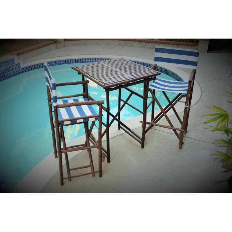 Ensemble repas 3 pièces, Bleu marine et blanc