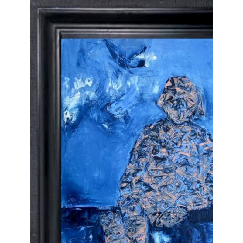 Missing quelqu'un | Avec cadre | Huile sur toile | Par Aditya Dev