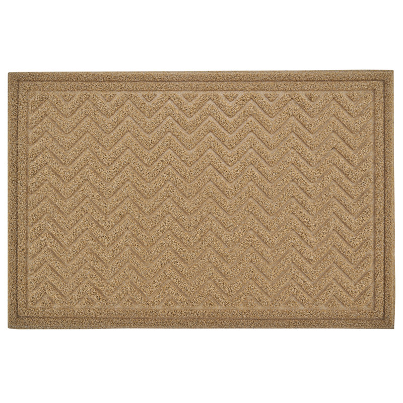 Charneka Non-Slip Doormat for Entry, 24" x 35", Waterproof, Mat, Beige