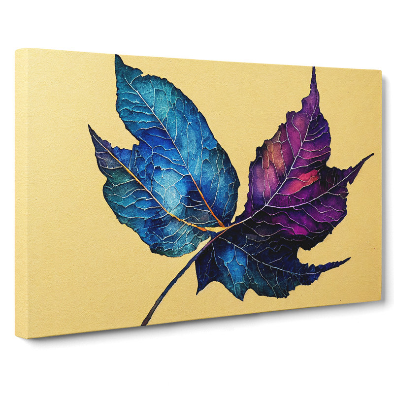 Stunning Plant Leaf - Wrapped Canvas, 35cm H x 50cm W x 3cm D