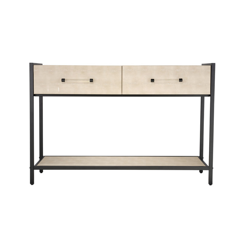 Plaisir Faux Shagreen 2-Drawer Console