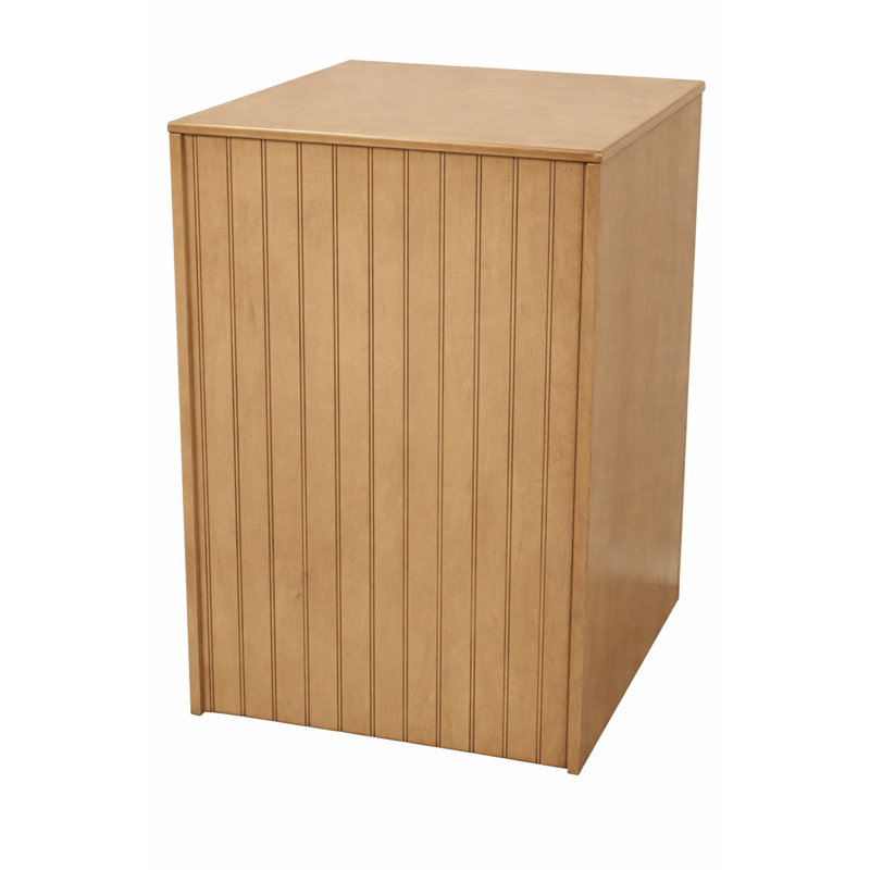 18.25'' Wide 2 -Drawer Solid Wood File Cabinet, European Dusty White