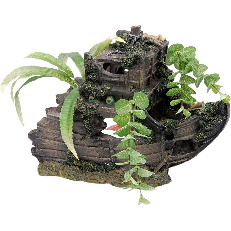 Déco-réplique des jardins engloutis - décor d'aquarium de naufrage - grand