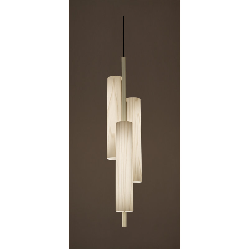Black Note 3 - Light LED Pendant, Ivory White, Matte Black