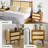 Oliver Solid Wood 2-Drawer Nightstand with Rattan for Living Room & Bedroom-1089858575