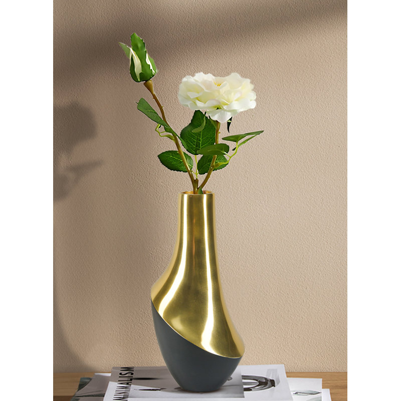 Siebolt Stainless Steel Table Vase, 12" H x 7" W x 7" D