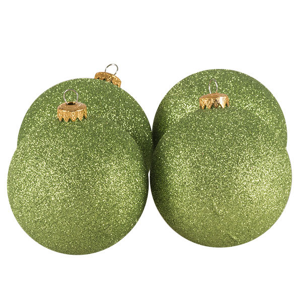10cm Ball Ornament, Lime Green