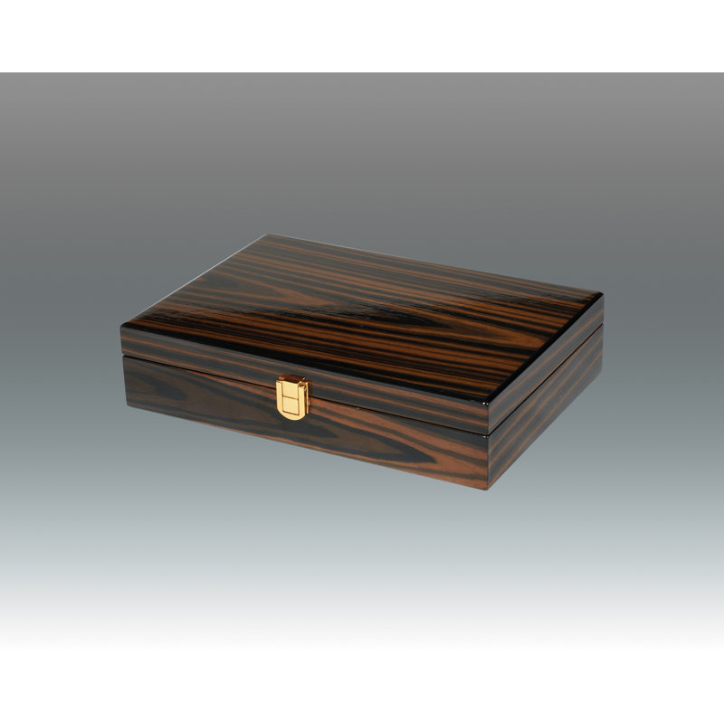Ebony Stripe Card Game & Chip Case