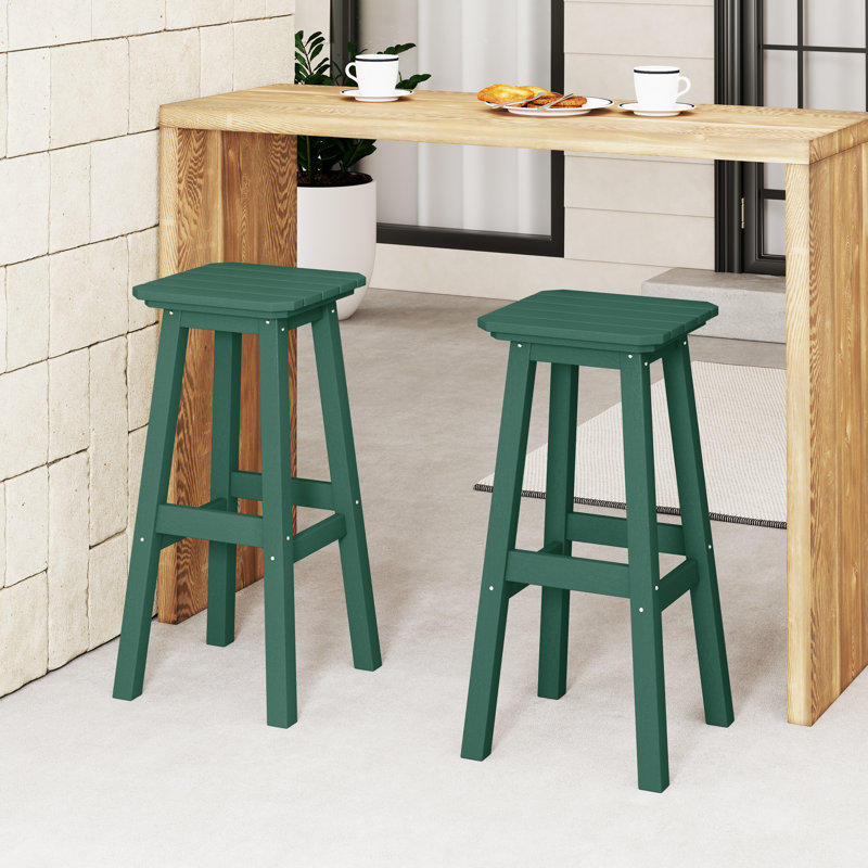 Ensemble de 2 tabourets de bar 29 "Vinnie, Vert foncé