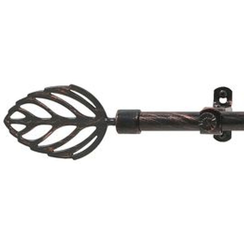 Hephaestus Single Curtain Rod, 1" H x 120" W x 1" D