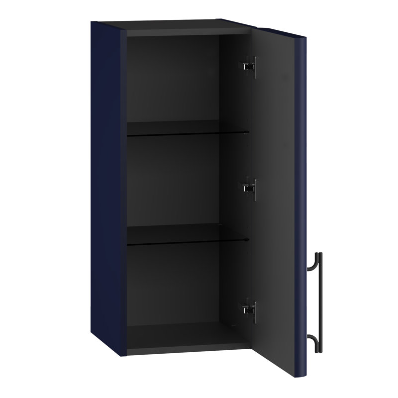 Ashat Bathroom Cabinet, Right, Wave Blue/Black
