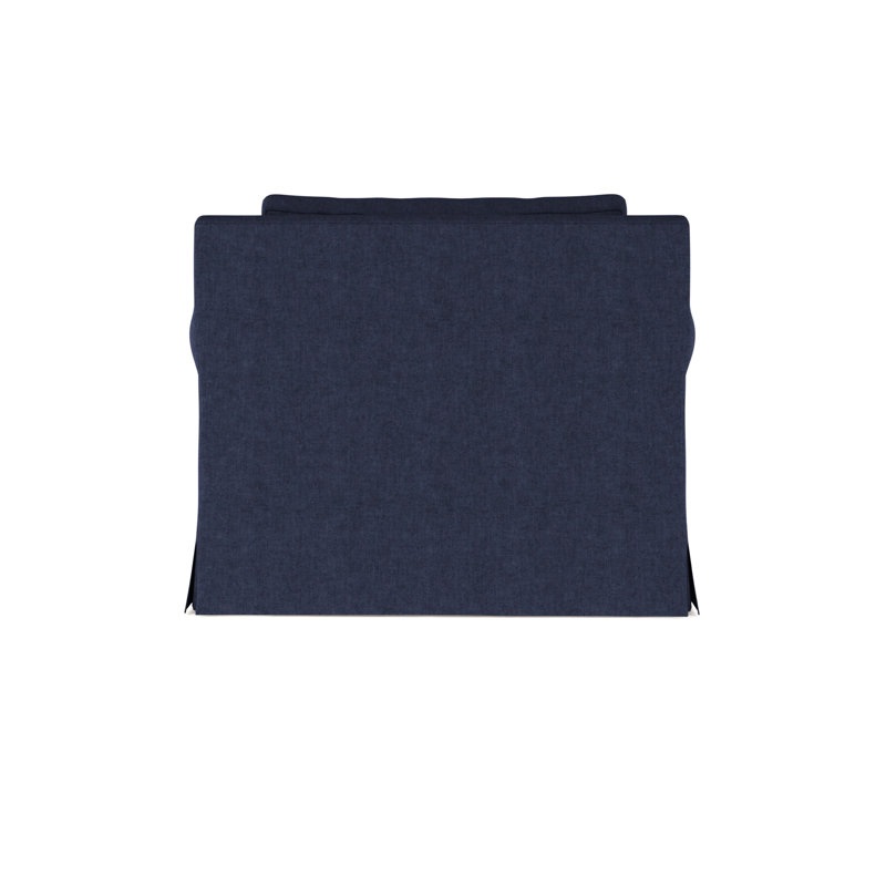 Chaise Lounge, Plush Velvet Blue Print