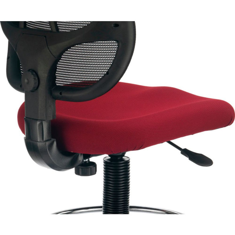 Tabouret de laboratoire à hauteur ajustable, Rouge