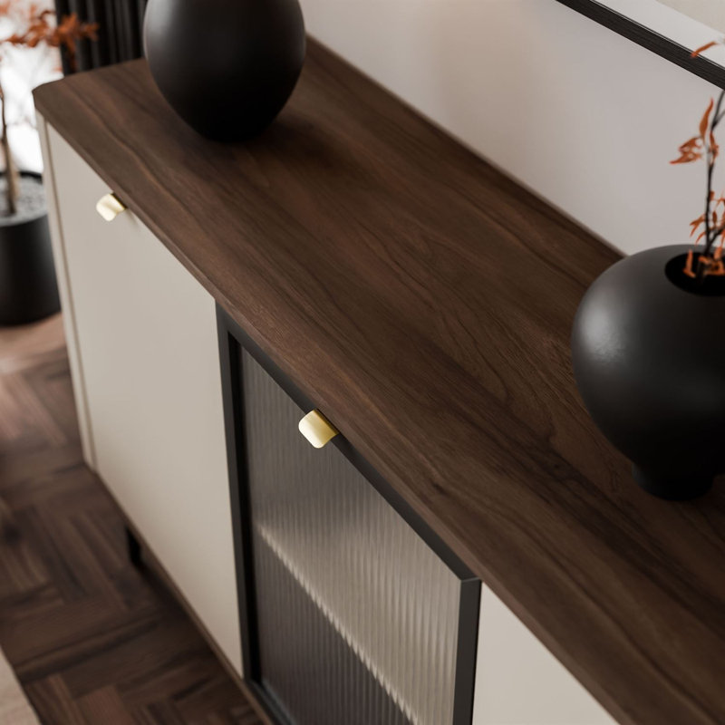 160cm Sideboard, cashmere / walnut
