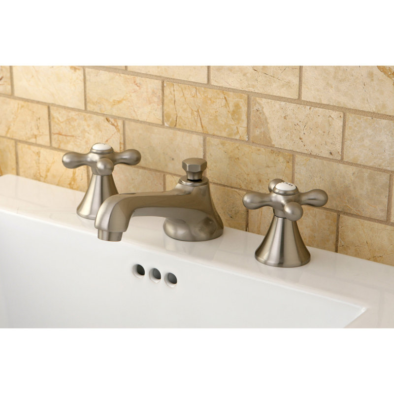 Metropolitan Widespread Bathroom Faucet with Drain Assembly, Brushed Nickel