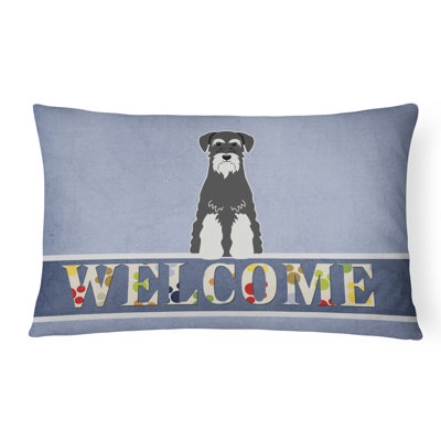 Coussin décoratif standard de bienvenue Schnauzer