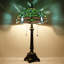 Lampe de table Tiffany en verre coloré vert 12 x 12 x 21 pouces