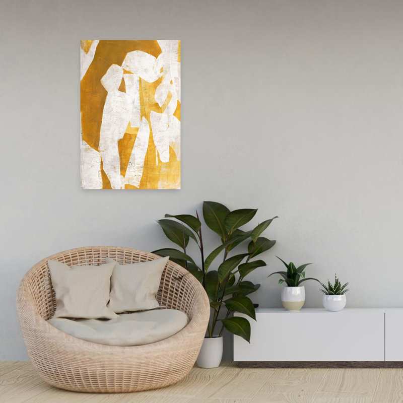 White Items Abstract Contemporary Art, 24" H x 16" W
