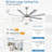 62 Inch Ceiling Fans with Lights and Remote-550904575