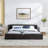 Upholstered Bed Frame with Thick Fabric-898788867
