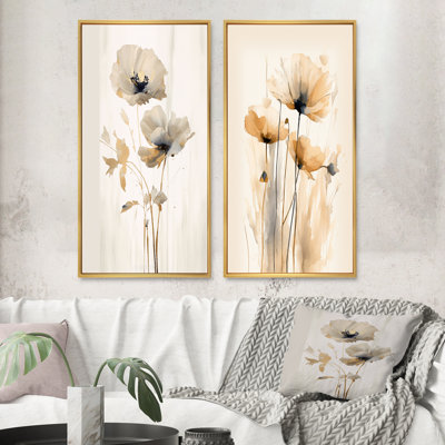 2 Pieces on Canvas - Vibrant Poppies
