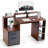 Modern Computer Desk with Storage Drawers and Shelf-1142736182