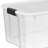 Sterilite Clear Plastic Stackable Storage Bin with White Latch Lid-115280928