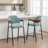 Devane Upholstered Counter Stool With Armrest-123161738