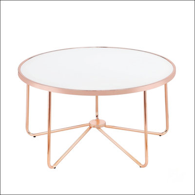 Rose Gold Finish Coffee Table