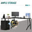 Alliana L-Shaped Metal Base Executive Desk