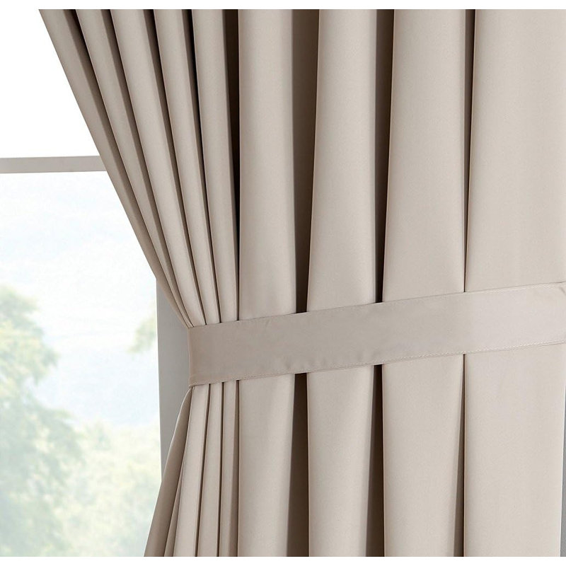 Nicole Pair of 2 Extra Large Ivory Room Divider Curtains for Large Windows or Breaking Up Rooms, Ivory, 108" W x 99" L