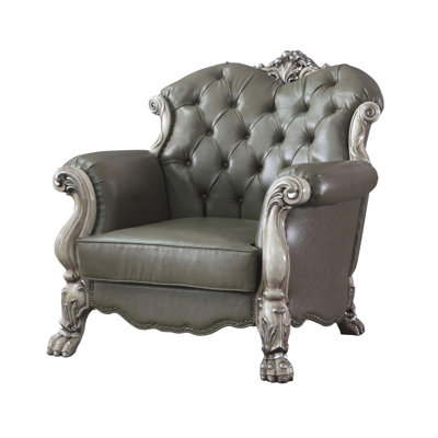 Chancy Faux Leather Armchair