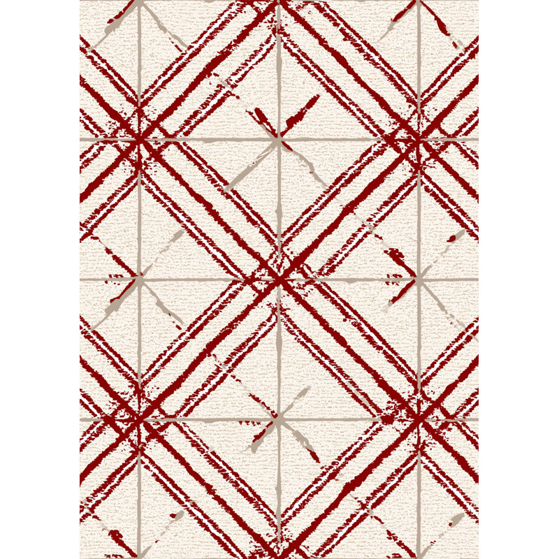 Motif de lignes rouges - Toile grise pour une décoration intérieure élégante