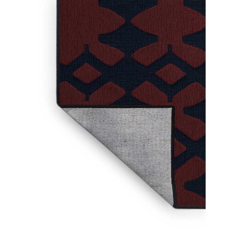 Tapis gris en treillis lavable à la machine, Rectangulaire 2 pi x 3 pi