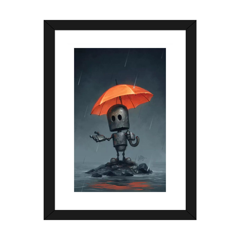 «The Rainy Season» par Matt Dixon - impression d'art graphique, Papier encadré noir, H 24 po x l 16 po x P 1 po