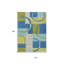 Tapis intérieur / extérieur lavable 10 pi x 14 pi bleu et vert lime