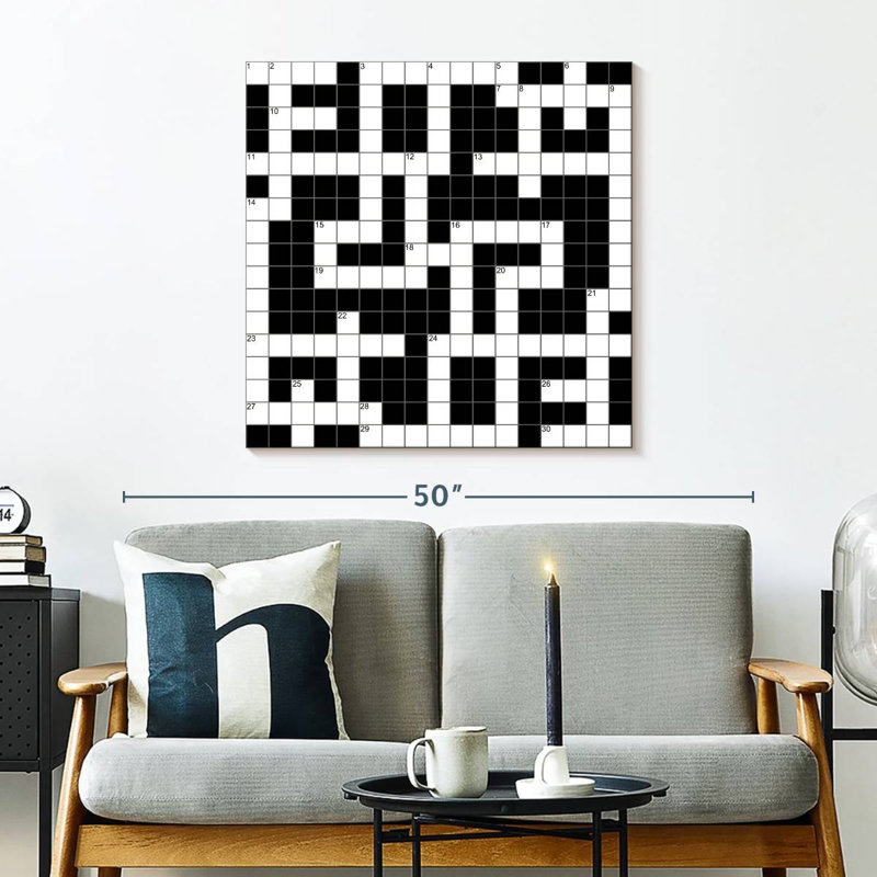 Senne Crossword Puzzle, 30" H x 30" W