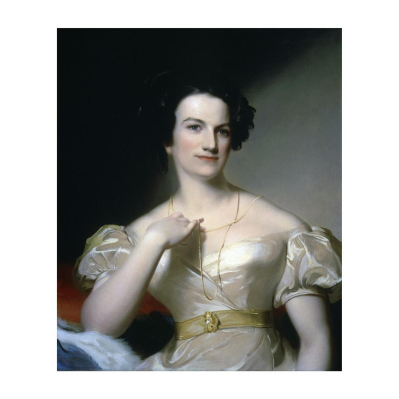 Portrait de Mme Benjamin Tevis (Mary M. Hunter) par Thomas Sully - Estampe numérique, H 28 po x l 22 po