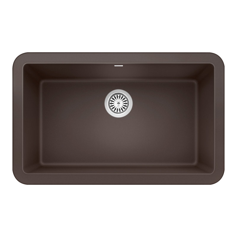 Ikon SILGRANIT 30" Single Bowl Apron-Front Farmhouse Sink - Café, Cafe Brown