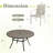 6-Person Round Patio Dining Set With Stackable PVC-coated polyester Chairs-398257