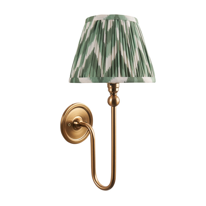 Santiago Steel Armed Sconce, Green, 37cm H x 20cm W x 22cm D