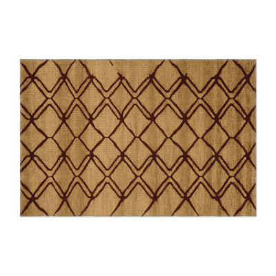 Tapis brun intérieur et extérieur Trellis